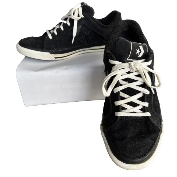 Converse OneStar Sneaker Men 7 Women 8.5 Black ProOX Suede Leather Low Lace Vtg. - Picture 2 of 10